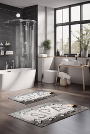 Mijölnir Juego de Alfombrillas de Baño CT-5201 Multicolor